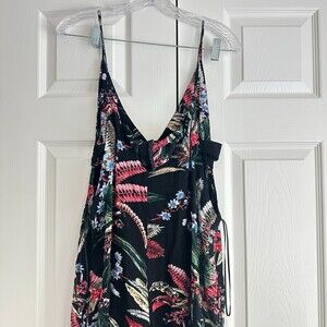 Miss Love Tropical Jumpsuit Size S Spaghetti Straps